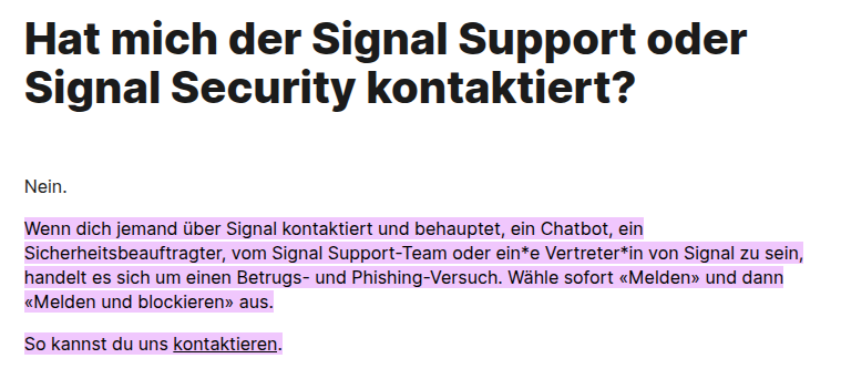 heilrath's tweet image. Ok, ich weiß jetzt, wieso Klöckner auf die Signal-Phishing-Attacke reingefallen ist.

Sie hat den Leitfaden des @BSI_Bund dazu gelesen - eine irre Textwüste mit 3 Szenarien und jeweils 7 Schritten zur Lösung.

#Signal selber dagegen hat alles Nötige in vier Sätzen zusammengefasst