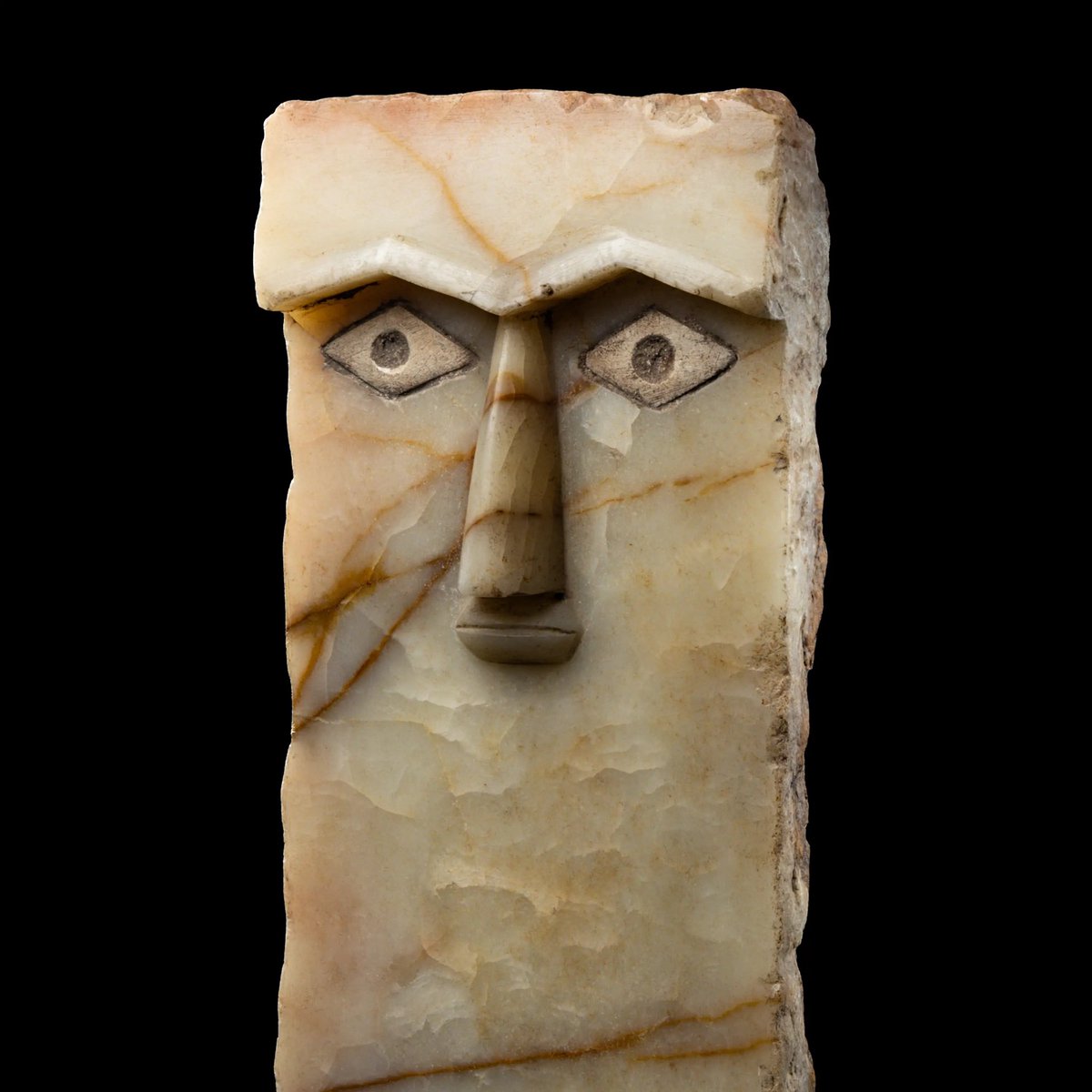 South Arabian Alabaster Anthropomorphic Stele