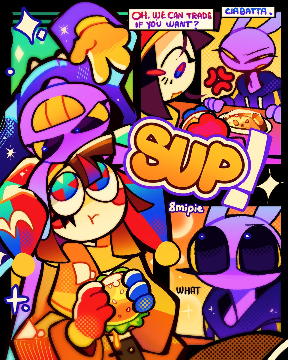 8mipie's tweet image. 🎪💜 i want a burger too :( 
#tadc #funnybunny #theamazingdigitalcircus
