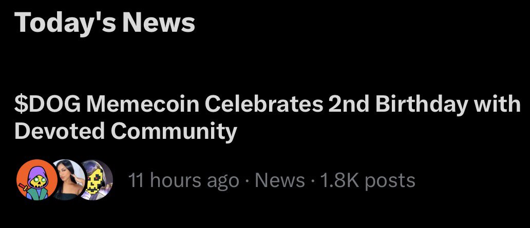 Happy 2nd Birthday $DOG Army!🐕🎂🎊