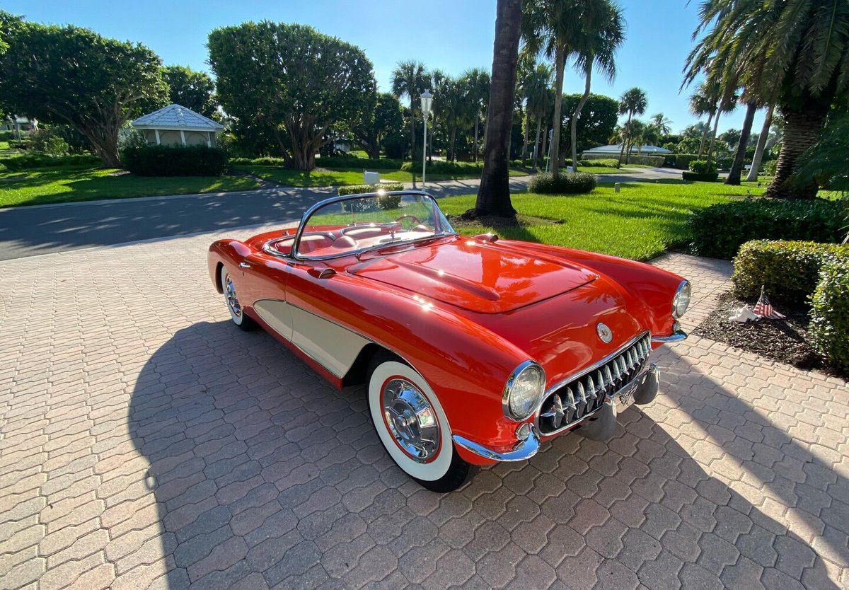 GoddessOfSlots1's tweet photo. As soon as I saw this ’57 Corvette at the Mecum Auction… I just knew she was coming home with me… and yes, I’m obsessed 😍🏁
What do you think? Did I make a good choice?
#GoddessEffect #Corvette #ClassicCars #MecumAuction #vintage https://t.co/f76htE6uqG