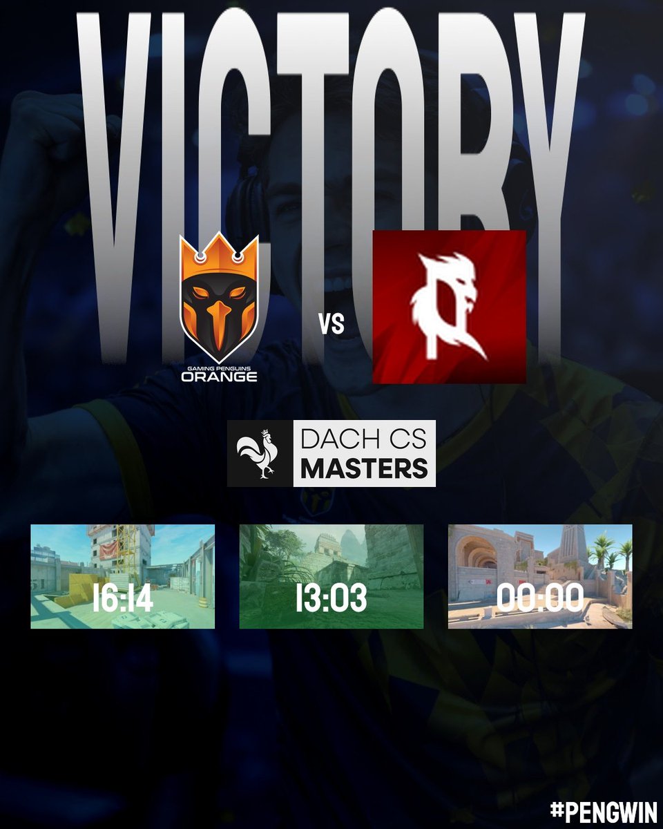GpenguinsCS's tweet photo. 🫡🫡 GG's @PriminityGaming 🫡🫡

Auf Overpass waren wir noch nicht warm😵‍💫 
Der Ancient Curse wurde gebrochen, so kann es weitergehen!

- 2:0 -

OVERPASS 16:14 🟢
ANCIENT 13:03 🟢

VOD auf https://t.co/Xl1eYTJ1t4

#pengwin #gopenguins