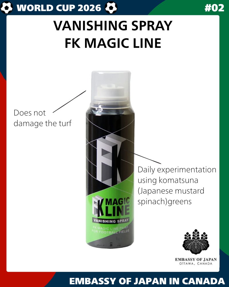 JapaninCanada's tweet image. This tiny spray changed football. ⚽
And the development story behind it — involving a Japanese company — is something most fans have never heard.
#WorldCup2026 #JLeague #Innovation
Here’s what happened 👇