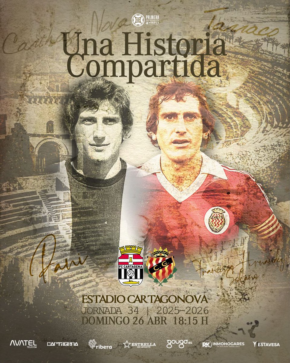 𝐂𝐀𝐑𝐓𝐄𝐋 | #UnaHistoriaCompartida 

🆚 <a href="/NASTICTARRAGONA/">NÀSTIC DE TARRAGONA</a> 
#CartagenaNàstic | #PrimeraFederación