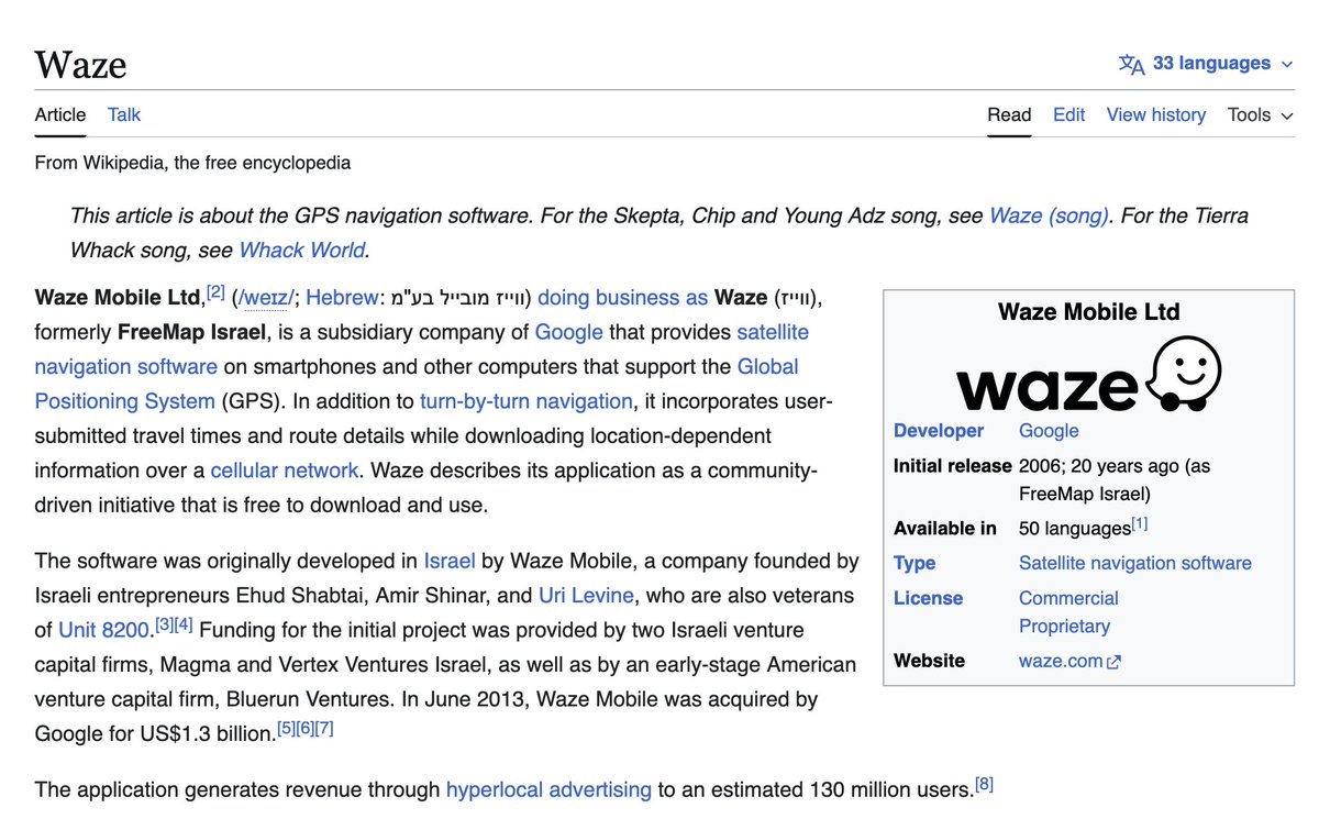 Your periodic friendly reminder that the Waze app was developed by Israeli military Unit 8200 guys