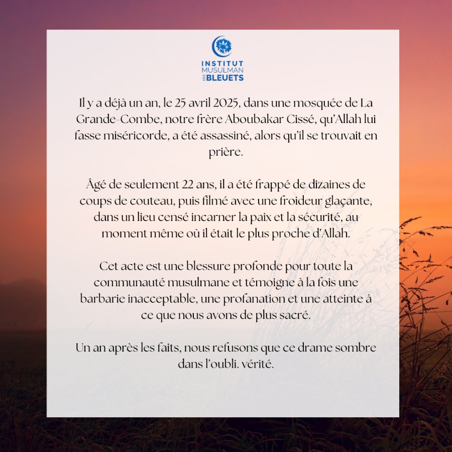 Institut Musulman des Bleuets tweet media