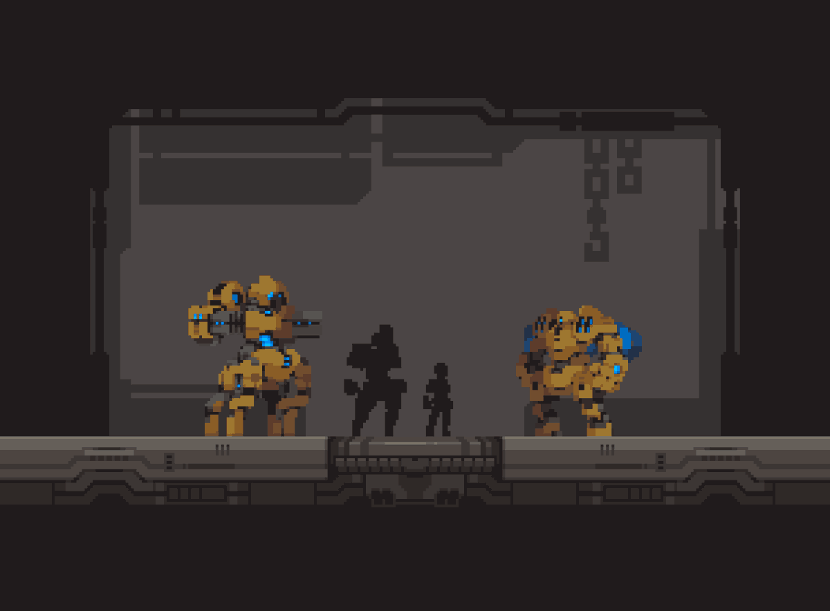 UnfuneralOD's tweet image. From mech practice to something playable maybe

#pixelart #gamedev
