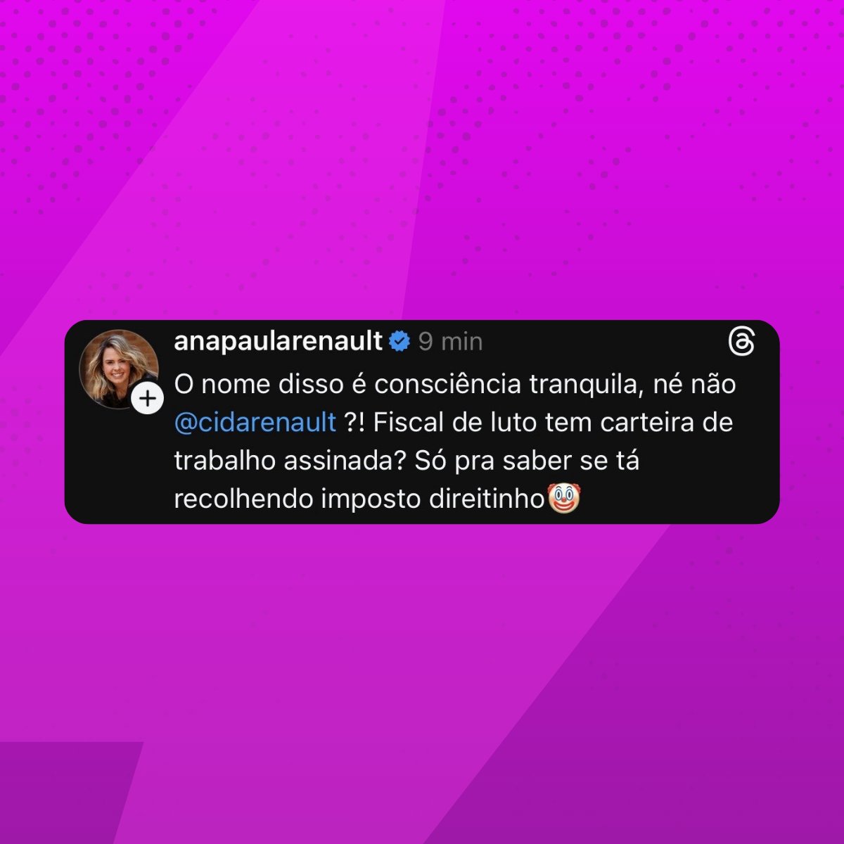 Ana Paula sai em defesa de sua irmã, que está sendo criticada por curtir praia após falecimento do pai:

“O nome disso é consciência tranquila […] Fiscal de luto tem carteira de trabalho assinada? Só pra saber se tá recolhendo imposto direitinho”