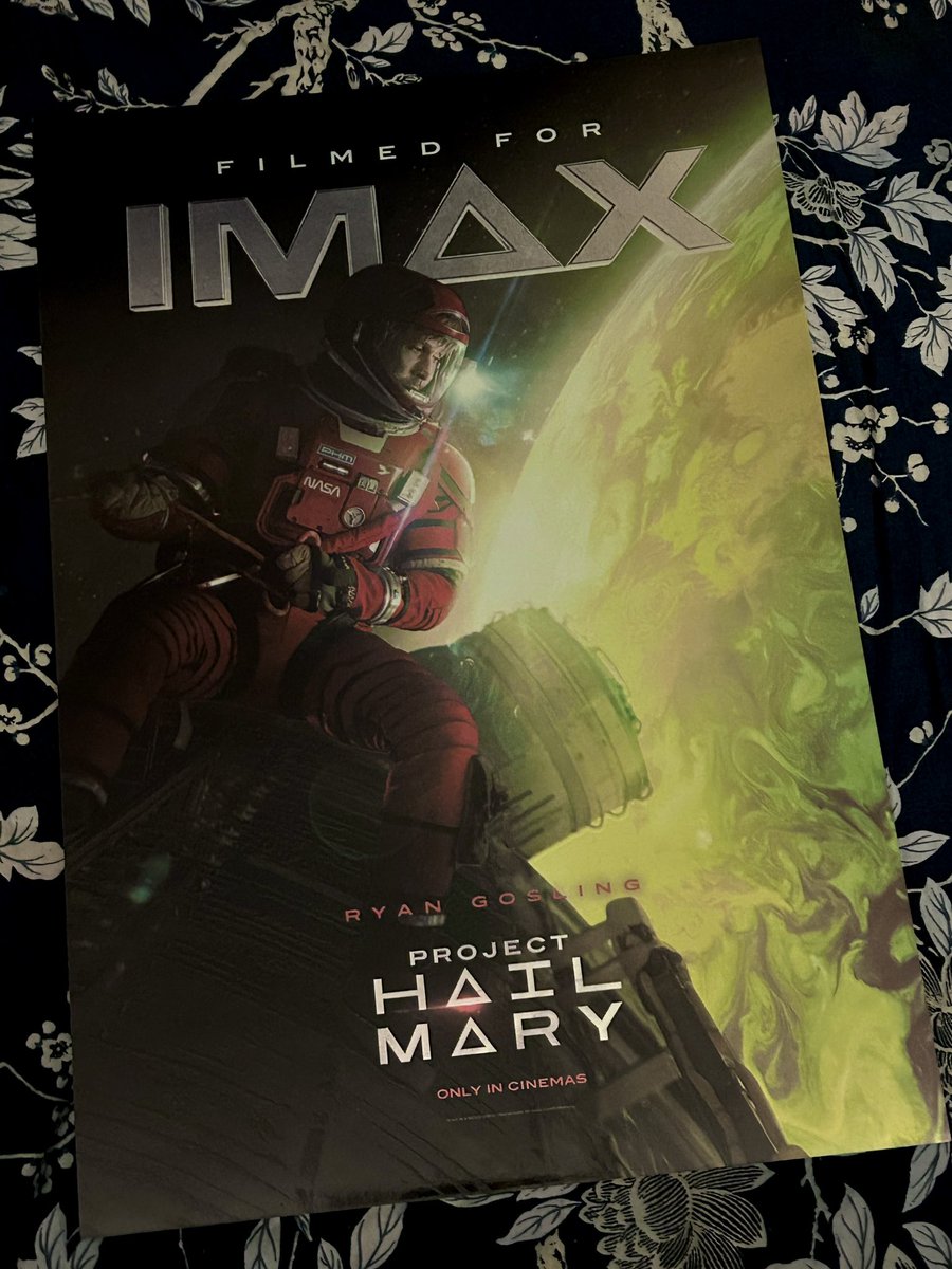 leadaal's tweet photo. project hail mary glow in the dark poster secured https://t.co/yjeOJm2ddW