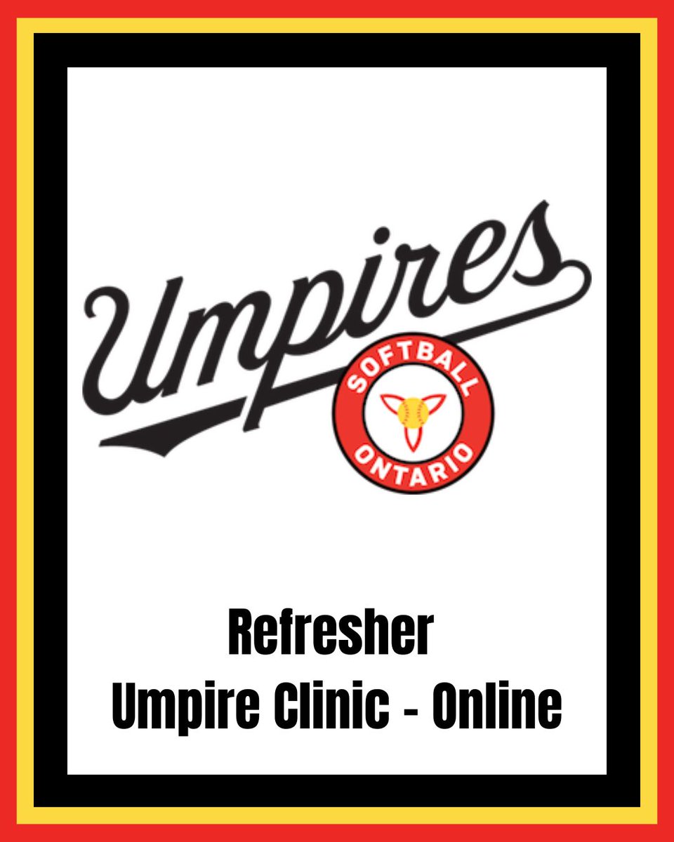 SoftballOntario's tweet image. We still have spots available in our upcoming online umpire clinics—don’t miss your chance to attend a clinic this season!

Register today using the link in our bio!

#SummerJob #Umpires #SoftballOntario