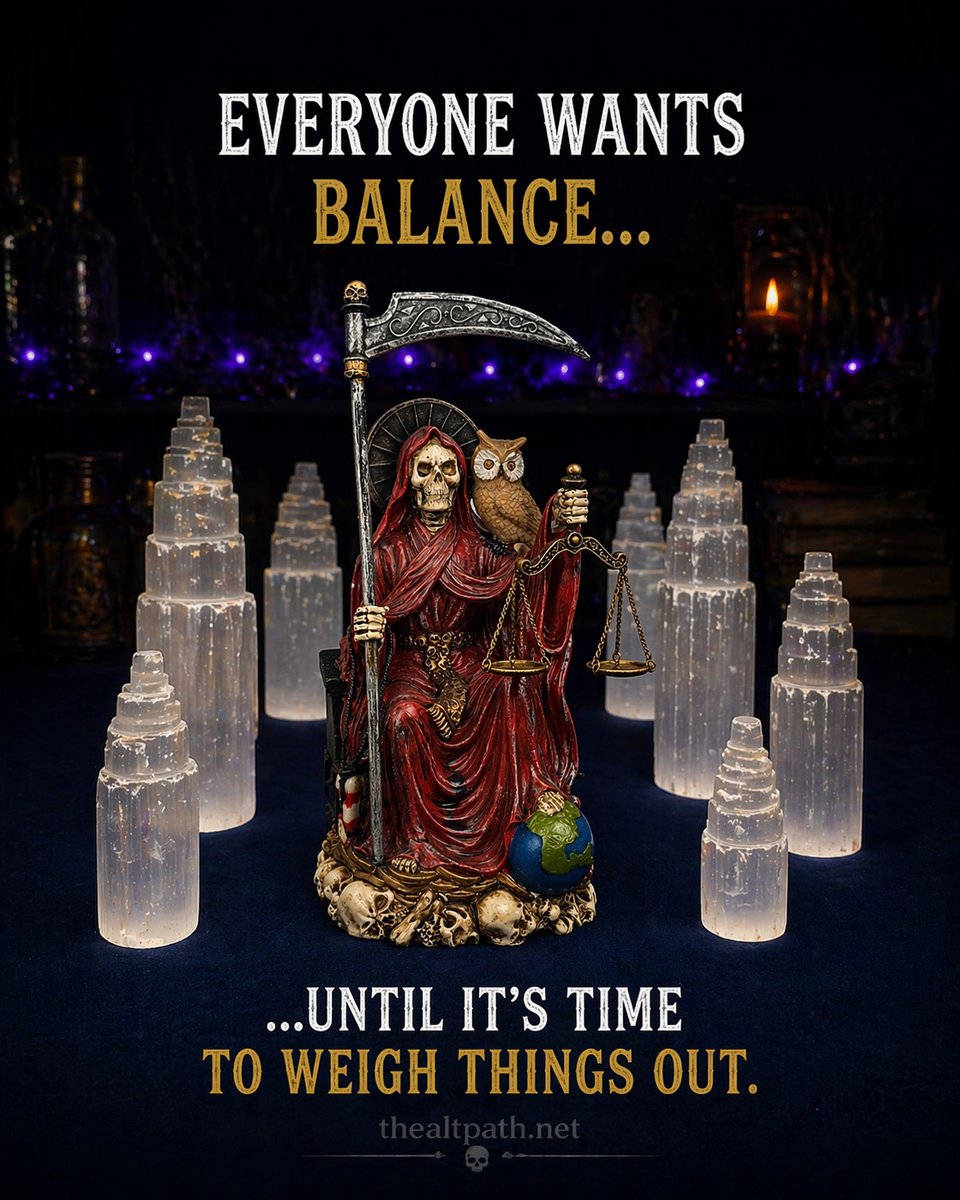 CoexistAltPath's tweet image. :) Santa Muerte statues and selenite towers available in store, and online. #SantaMuerte #Witchy #Occult #Gothic #Spiritual #DarkAesthetic
