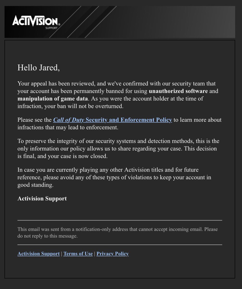 Ban1963046's tweet photo. @ATVIAssist 
Can I Please get some assistance? This Definitely a miss understanding. I was preloading my Shaders &amp; I got hit with a Permanent ban. I promise I wasn’t cheating. I bought call of duty again in the same PC with a Fresh New account. I preloaded my shaders &amp;got banned https://t.co/W3K4fC14Ia