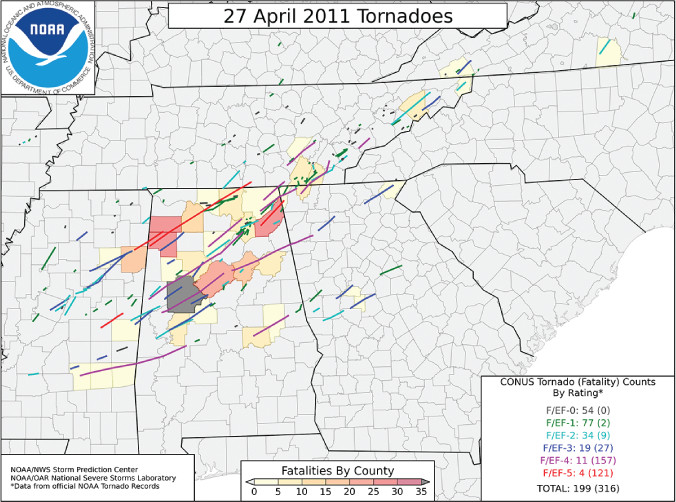 NWSGSP's tweet image. ON THIS DATE, 15 YEARS AGO: An outbreak of tornadoes tore across the southeastern United States with numerous long-track violent tornadoes. The supercell responsible for the tornado that devastated Tuscaloosa, AL.

#scwx #gawx #ncwx
