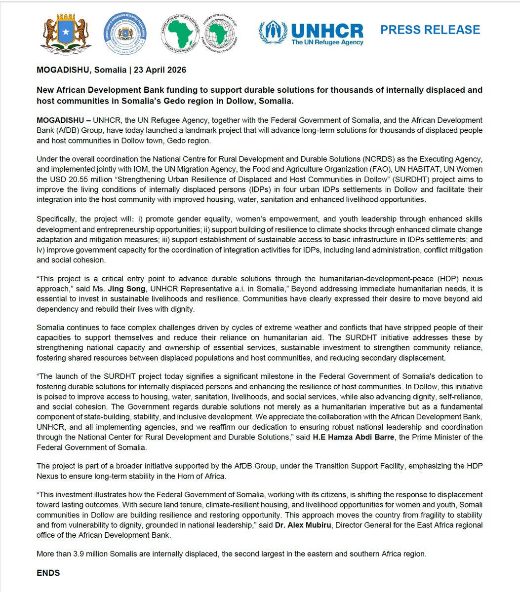 UNHCR Somalia tweet media