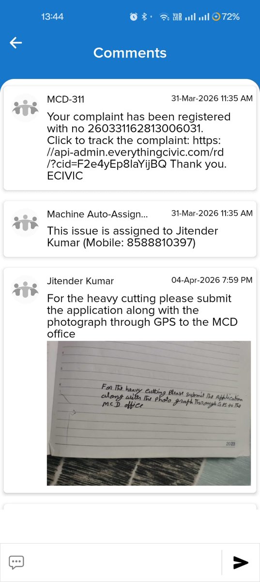 ag7042325's tweet image. Most URGENT 🚨 Life risk due to dangerously tilted tree at B-70, GALI NO. 2, Vishwas Park, Uttam Nagar, ND-59. Complaint filed on MCD 311 but no action taken. Tree may fall anytime. Request immediate pruning/removal. #MCD #Delhi #Safety