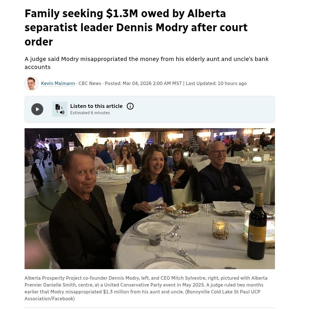 SLAUGHTERNODS's tweet image. Come on guys we just need 45,000 people to buy this, so Dennis Modry can pay back the money he stole from his elderly Aunt and Uncle. 

#AlbertaProsperityProject #APP #AlbertaStrong #AlbertaIndependence #AlbertaPride