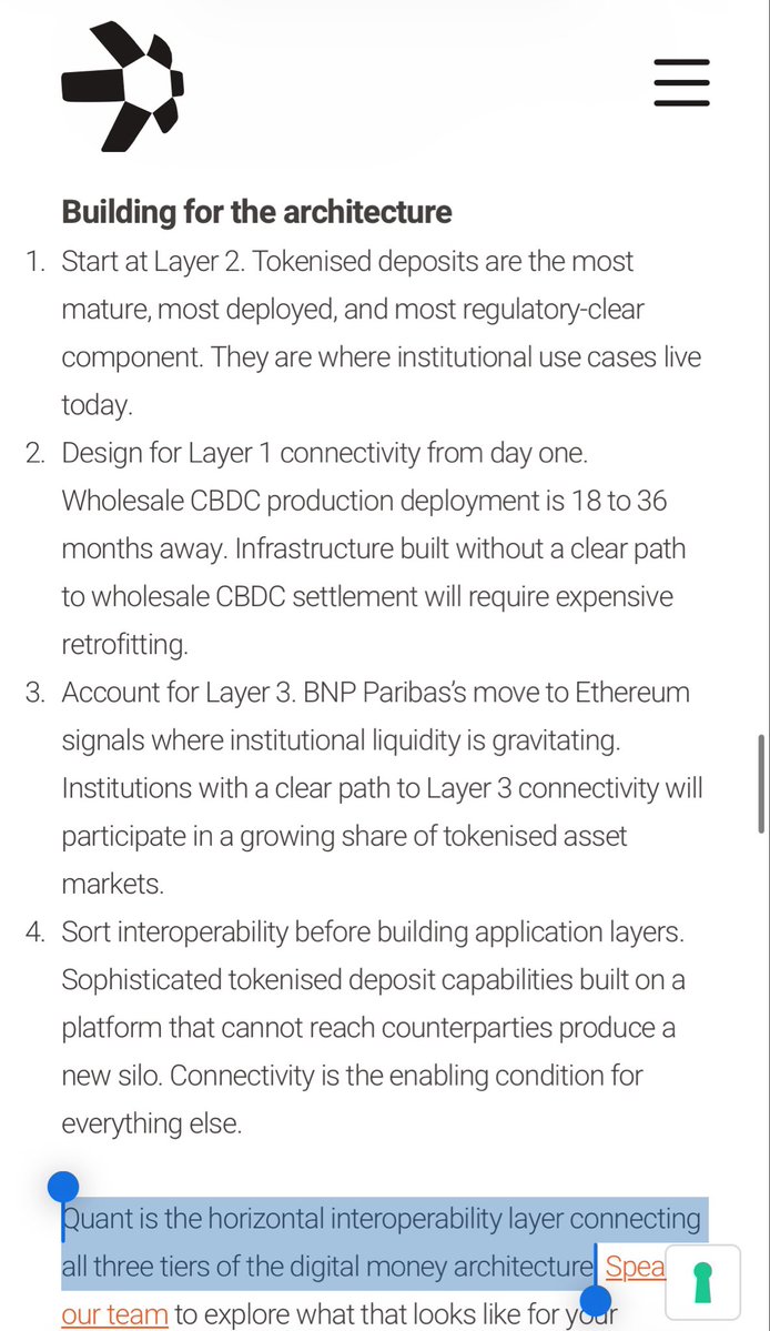 $QNT is THE horizontal interoperability layer connecting all three tiers of the digital money infrastructure🏦🏦

The future is here🔮