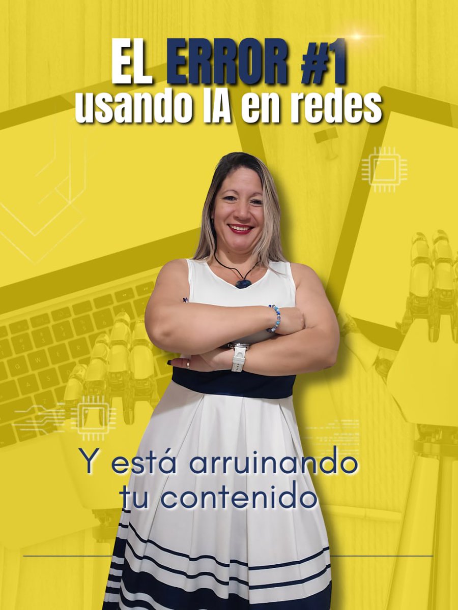 denis_cm's tweet photo. 🤖 El error #1 usando IA en redes…

❌ Copiar y pegar sin adaptar

📉 Resultado: contenido genérico, frío y sin conexión.

💡 La IA no es el problema…
el problema es no humanizar lo que crea.

#InteligenciaArtificial #MarketingDigital #ContenidoQueVende #EstrategiaDigital https://t.co/XPYTZHhoVZ