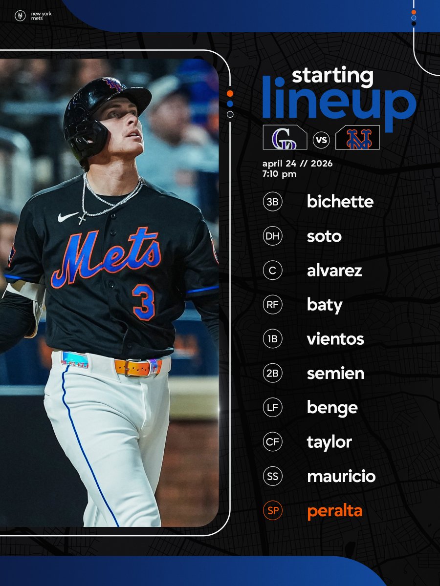 Mets's tweet image. New series on deck ⚾️⚫️ #LGM