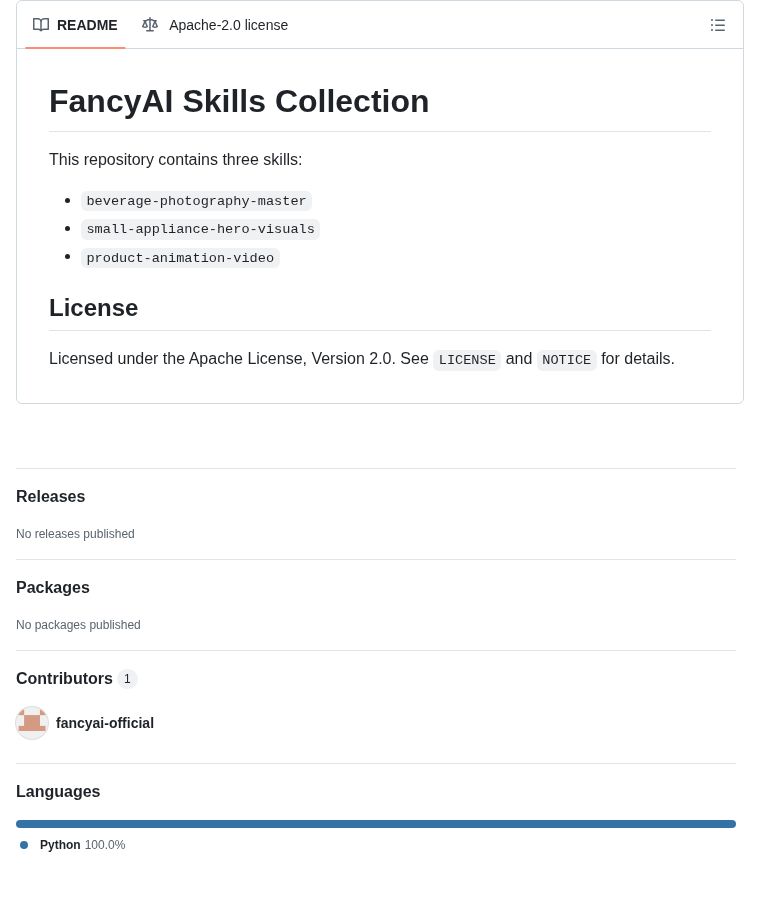 chenzeling4's tweet image. 🚀 GitHub Trending — New Discovery!

FancyAI Skills: Three AI-powered skills for visual content — beverage photography mastery, small appliance hero visuals &amp;amp; product animation video. Build stunning product imagery with AI.

⭐ 555 | 🐍 Python
#AI #ProductPhotography