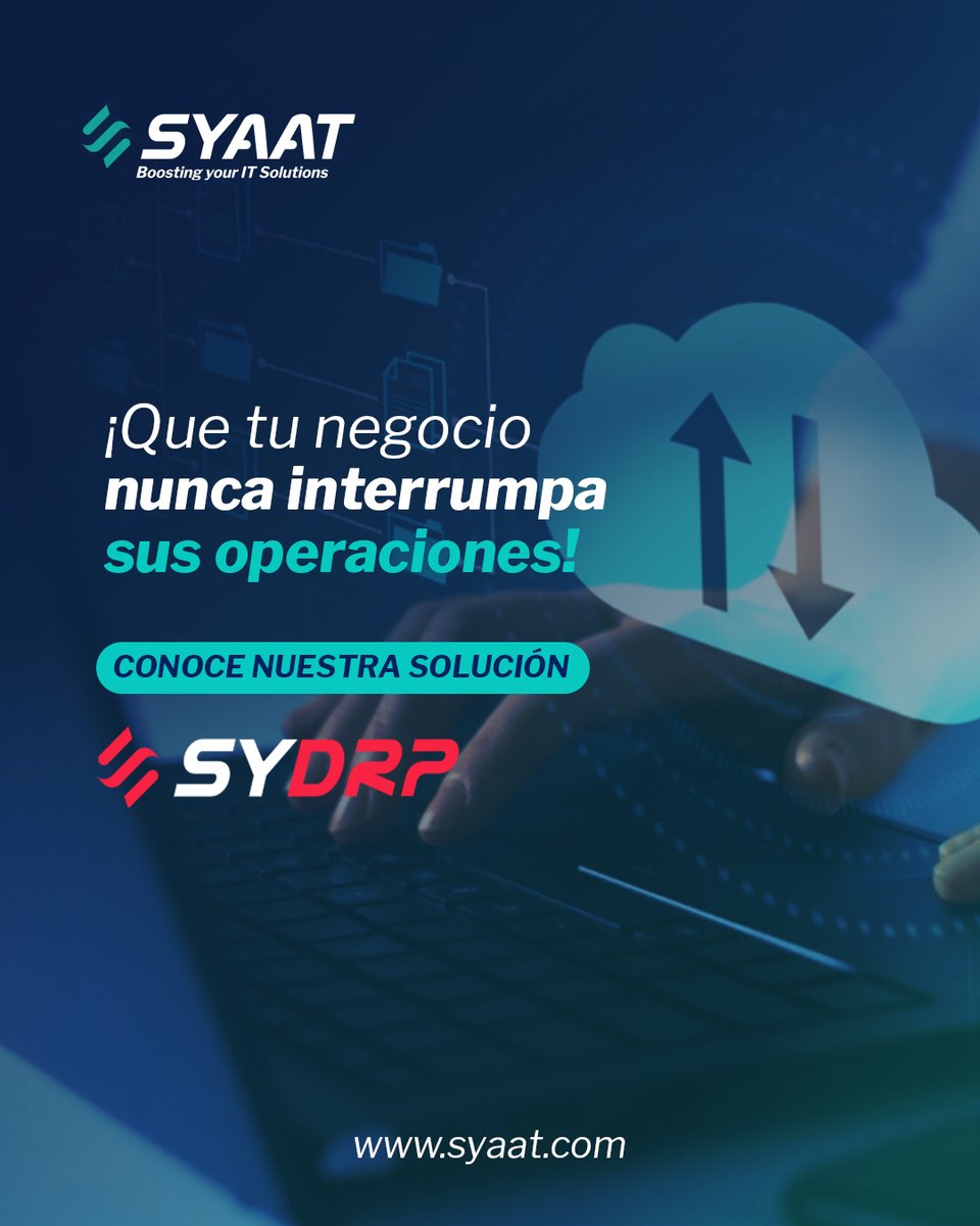 SyaatSolutions's tweet image. Resguarda la información crítica de tu negocio con nuestra solución SYDRP. 
Diseñada para apoyar a las organizaciones en la recuperación de datos y restablecer la operatividad después de un incidente no planeado.
¡Hablemos! 📨 info@syaat.com 
 #DRP #DisasterRecoveryPlan #Backups