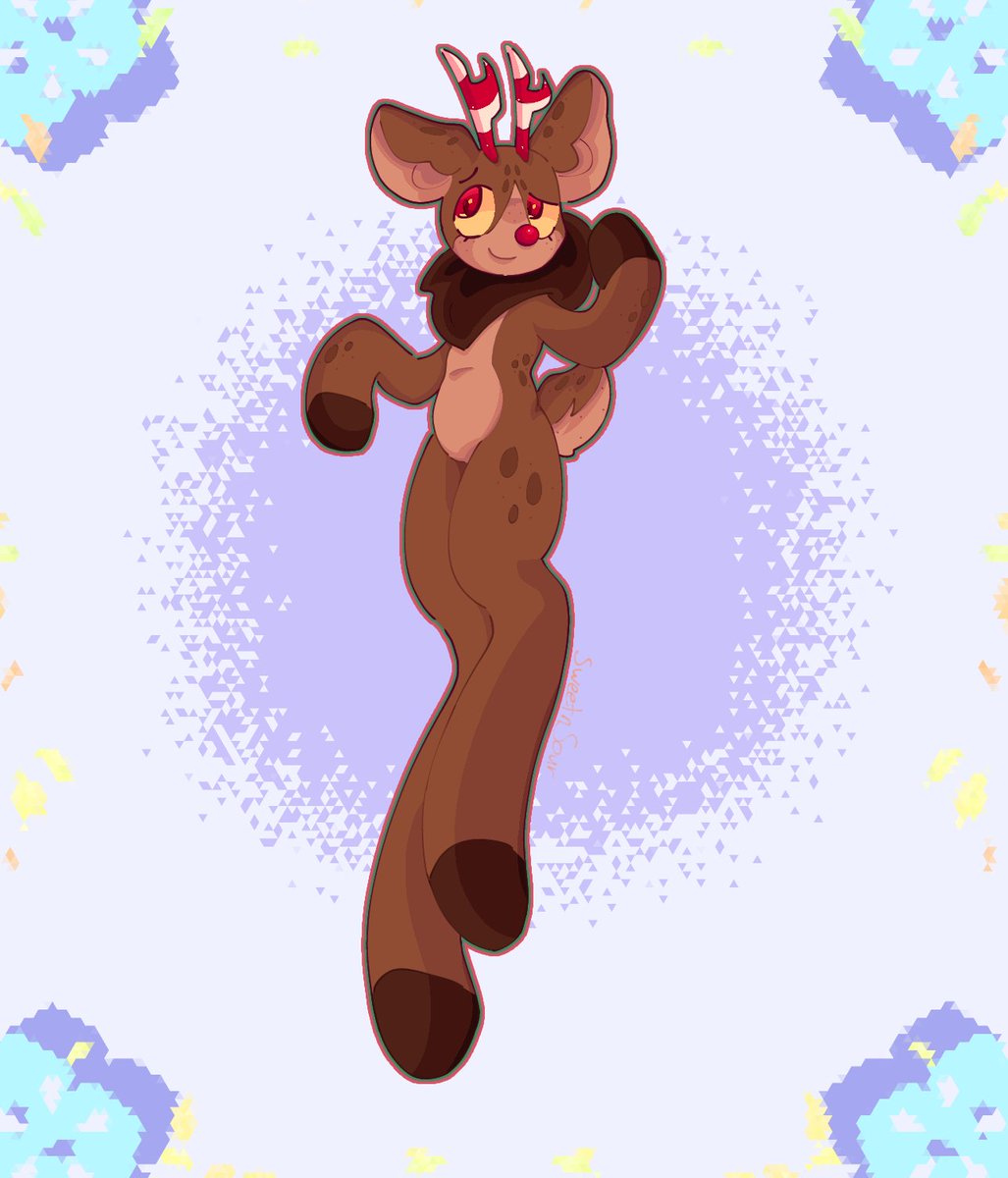 ChocoLemie's tweet photo. Rudie!! Hes probably my fav Christmas toon, next to Bobette

#dandysworld #dandysworldrudie #rudie https://t.co/n8Tbw7r9tA
