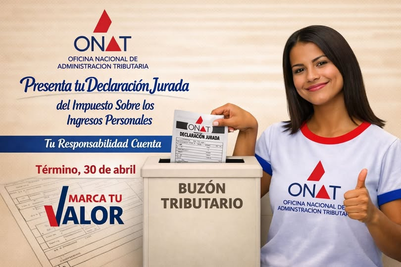 Atención a los contribuyentes obligados a presentar la Declaración Jurada del Impuesto sobre los Ingresos Personales:
👉Recuerda que el término vence el 30 de abril.
👉Cumplir en tiempo demuestra tu compromiso y #MarcaTuValor #TuResponsabilidadCuenta