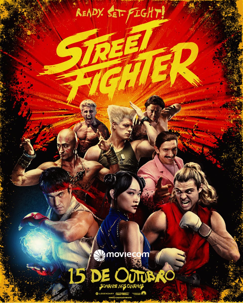 moviecom's tweet image. READY. SET. FIGHT! 👊 Os maiores lutadores do mundo estão prontos. E você? 🔥#StreetFighter estreia em 15 de outubro na Moviecom.