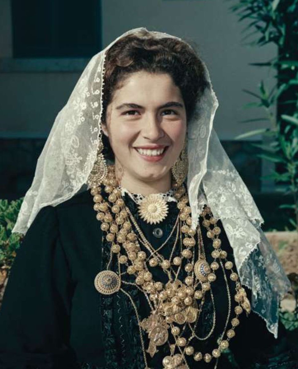 A Portuguese woman in traditional Minho bridal attire, 1950s.