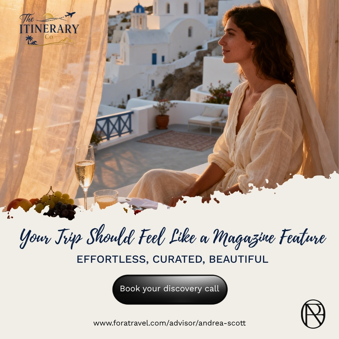 TheItineraryCo's tweet image. A well-designed trip feels elevated in every moment.

Where you stay, how your days unfold, everything curated for a seamless, unforgettable experience.

Book a discovery call to start planning.

📧 Andrea.Scott@Fora.Travel

🌐 foratravel.com/advisor/andrea…

#LuxuryTravel