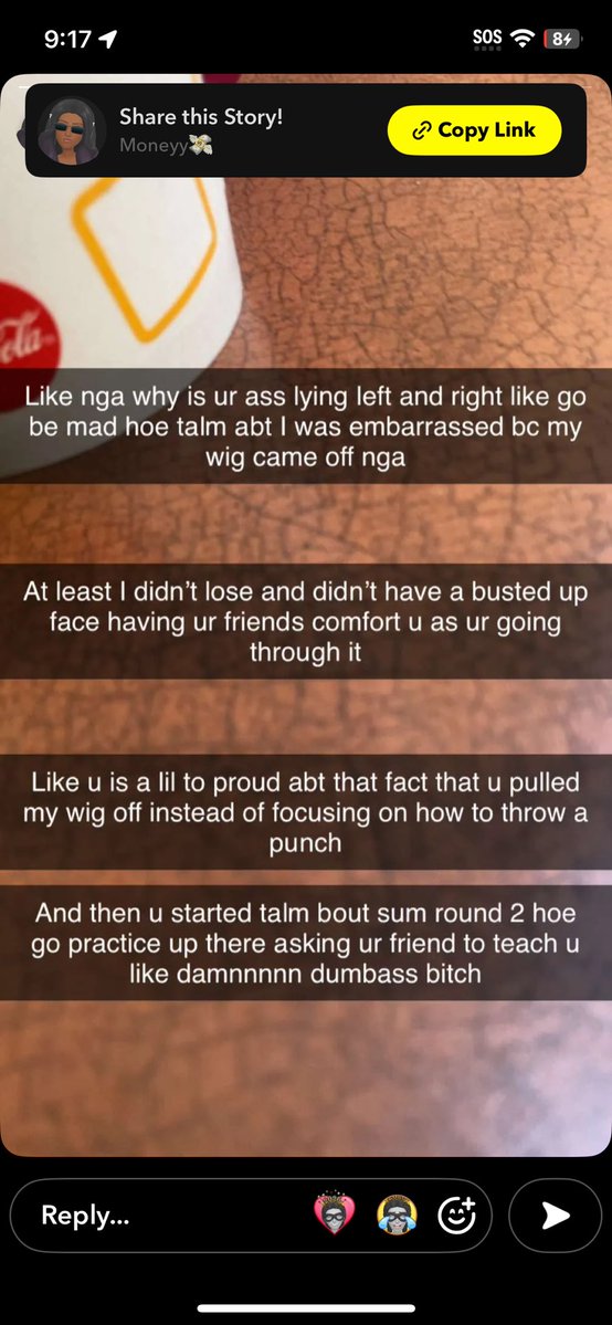 fightsvidsONT26's tweet image. this goes with my last post of “libby” &amp;amp; “ money” this is what “money” posted about “libby”. guess “libby” pressing charges.. idk thoughts..???#drama #screenshots #fights #girls #windsor