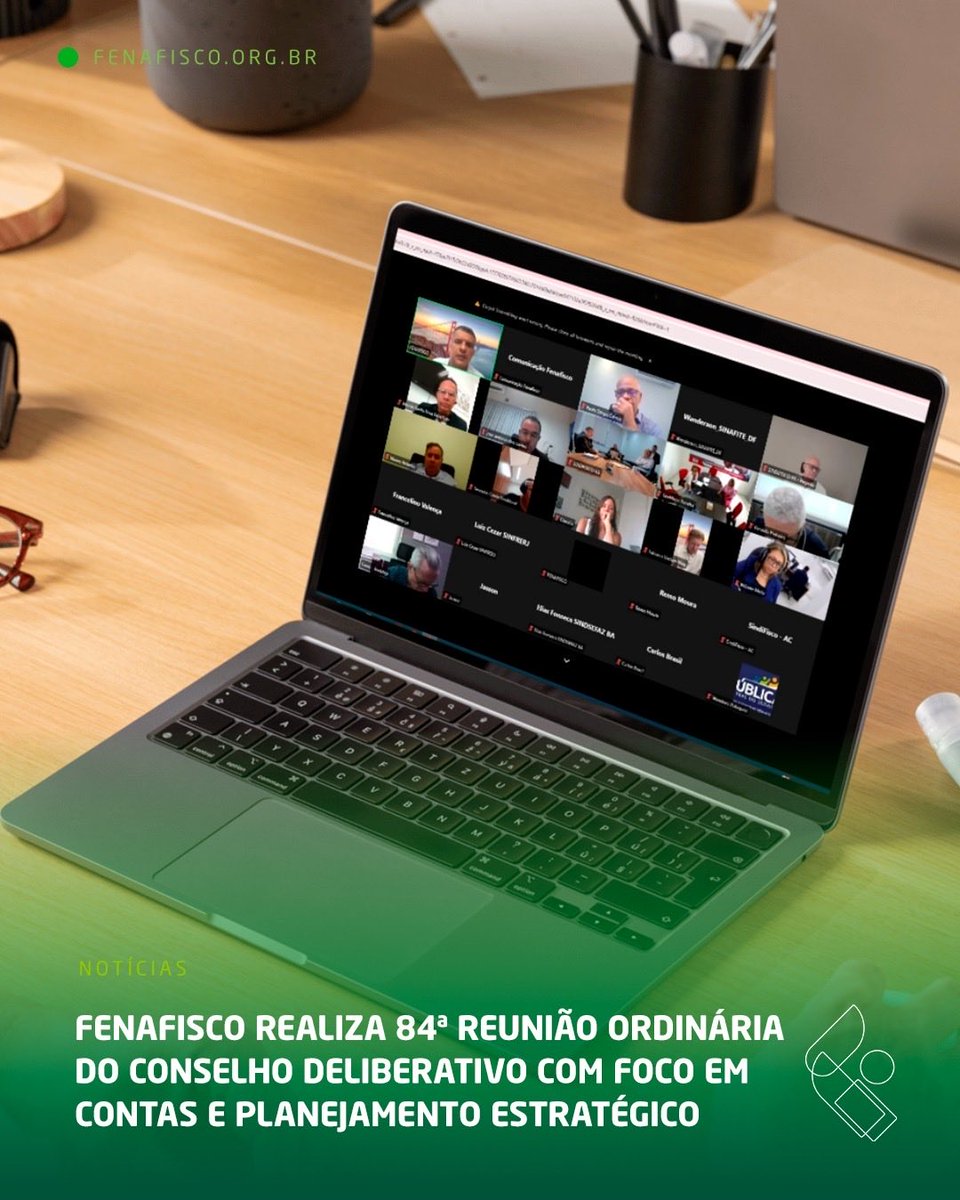 Fenafisco's tweet photo. Fenafisco realiza 84ª Reunião Ordinária do CD. Nesta sexta (24), o Conselho Deliberativo se reuniu virtualmente para aprovar as contas de 2025, discutir ajustes no orçamento de 2026 e no Plano de Ação Política. Também houve apresentação do Planejamento Estratégico da Federação. https://t.co/PRplaPSijf