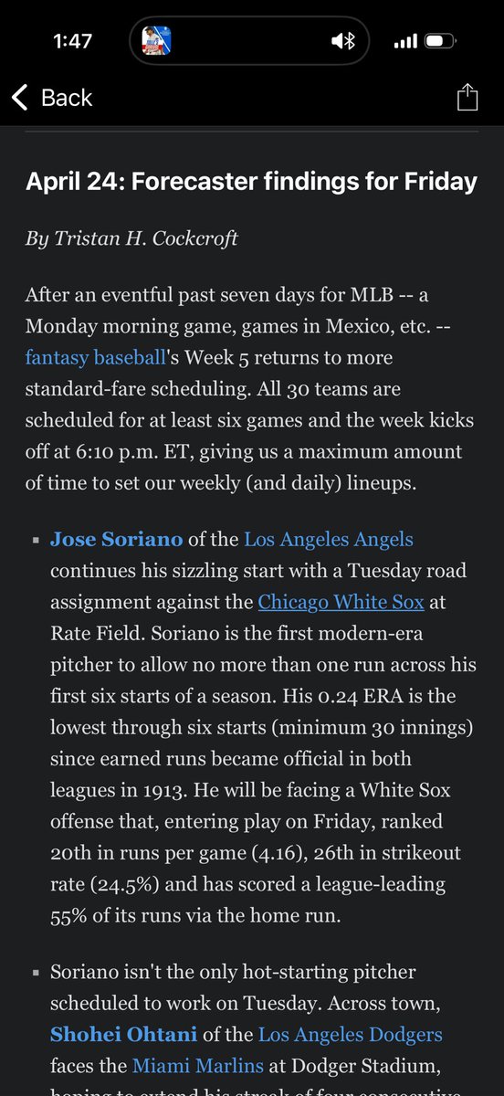 Stout51510's tweet photo. Only espn can give you forecaster data for Tuesday on Friday. @ESPNFantasy @SultanofStat https://t.co/D9Up8W2tiK