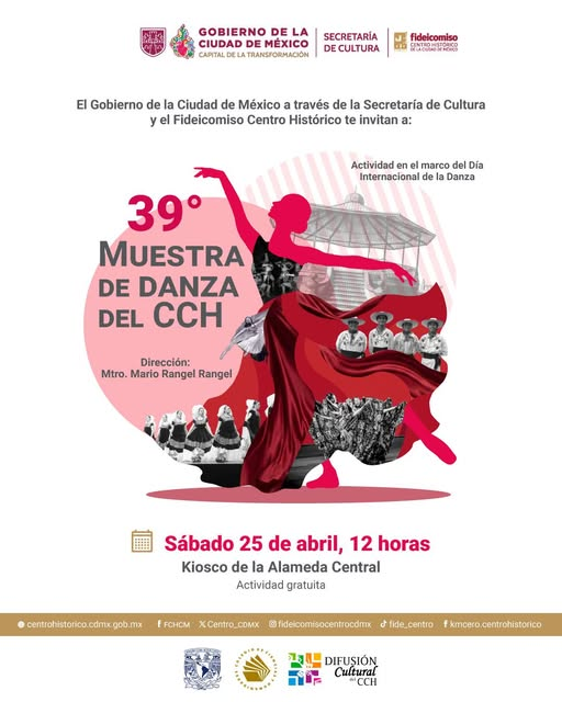 Centro_CDMX's tweet photo. Te esperamos este sábado para disfrutar juntos de la 39.ª Muestra de Danza del CCH.
📍Sábado 25 de abril, 12 horas
Participan #CCHAzcapotzalco #CCHNaucalpan #CCHVallejo #CCHOriente y #CCHSur. https://t.co/gQeFWnemO6