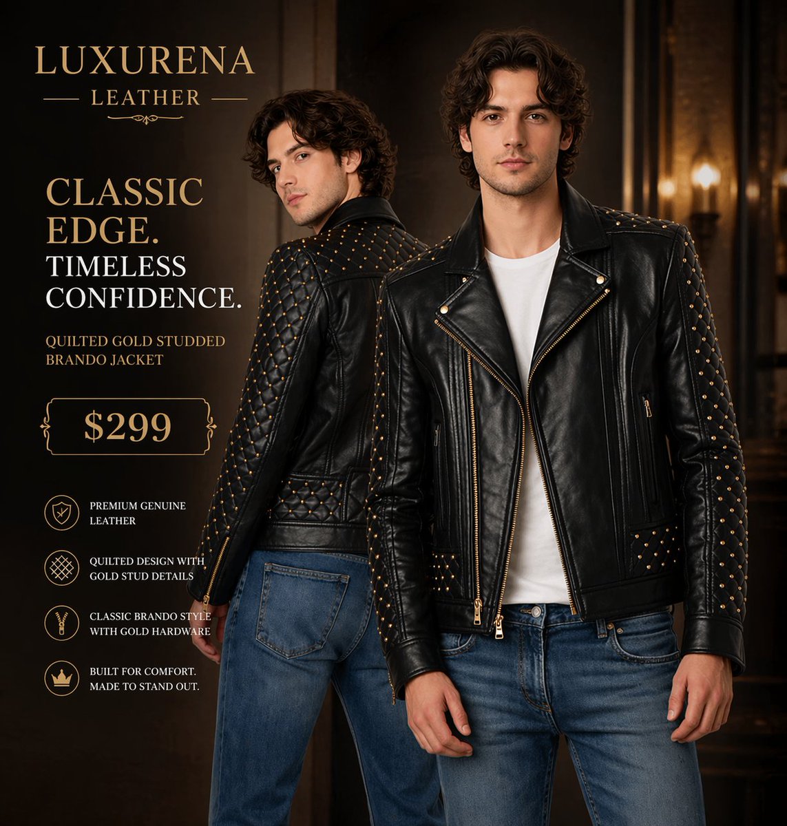 LuxurenaLeather's tweet image. Bold never looked this refined. 🖤✨

🛒 Shop Now: luxurenaleather.com/products/mens-…
#MensFashion #LeatherJacket #BikerStyle #LuxuryFashion #StreetStyleMen #MensWear #ClassicStyle #BoldLook #FashionForward #TrendingNow #OutfitInspiration #PremiumLeather #StyleUpgrade #MensLuxury