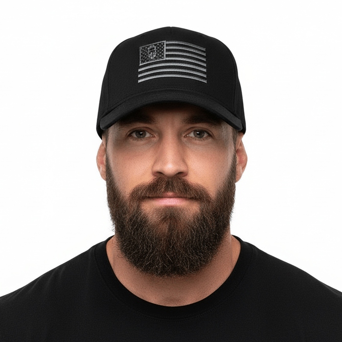 thighbrush's tweet image. THIGHBRUSH® "Patriotic" FlexFit Fitted Hat in Black with Embroidered Flag &amp;amp; Patch Logo. 5-Panel. Sizes SM/MED to XXL. Store Link in Bio. #THIGHBRUSH #HATS #FLEXFIT