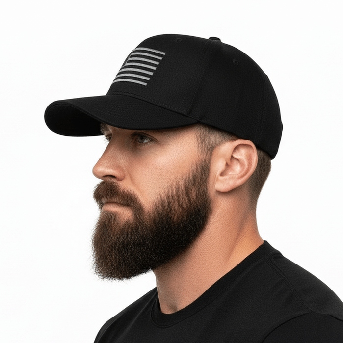 thighbrush's tweet image. THIGHBRUSH® "Patriotic" FlexFit Fitted Hat in Black with Embroidered Flag &amp;amp; Patch Logo. 5-Panel. Sizes SM/MED to XXL. Store Link in Bio. #THIGHBRUSH #HATS #FLEXFIT