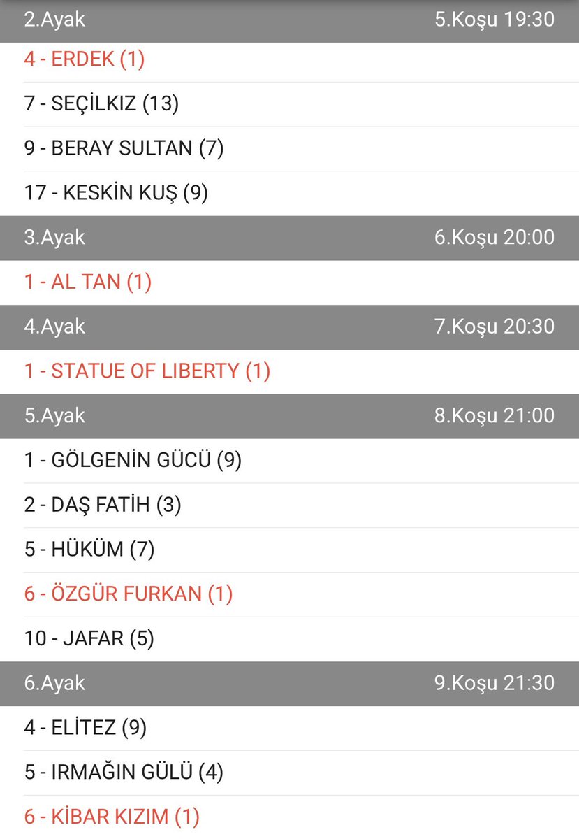 İSTANBUL 2✅

51.862.93₺

Değerlendirenlere Tebrikler ✌️

<a href="/_TJK_/">Türkiye Jokey Kulübü</a> 

İlk ayak 7-SEVDA ŞAMPİYONU
Ahmet lakayt binmese çok rahat kazanırdı,Yazık oldu🤯