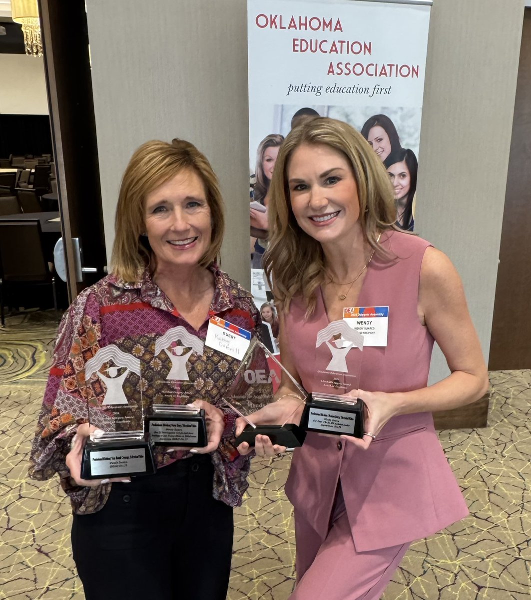wsuares's tweet image. No bigger thrill than a pat on the back from a teacher.

Today, I got one from a room full of them.

Honored to be recognized by OEA with several awards for reporting on education in #Oklahoma.

Accountability matters. And so does telling the truth.