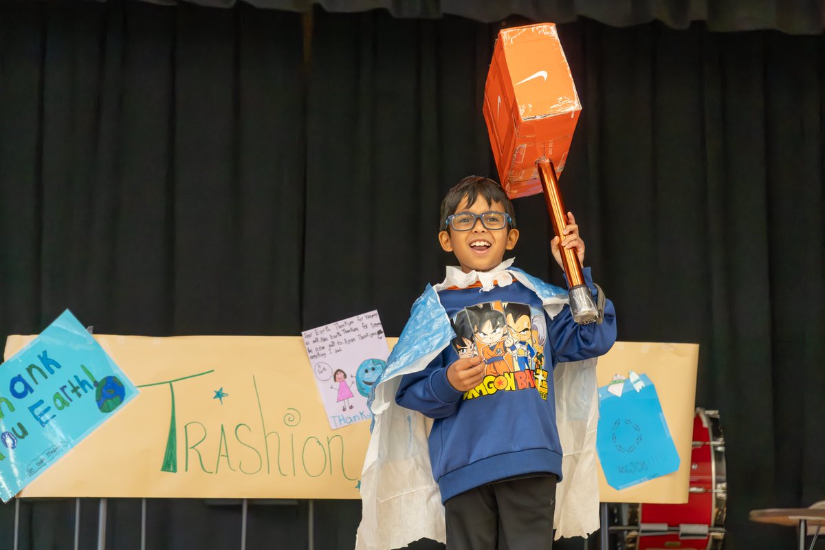 ccsdschools's tweet image. LT second graders turned everyday recyclables into runway looks during the Trashion Show. #ClarkstownCSD students designed and modeled creations made from upcycled materials while learning how reusing everyday items can help reduce waste. #ClarkstownCommitment #Innovative