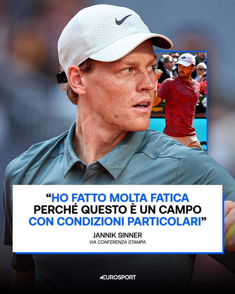 Eurosport_IT's tweet image. Le parole di Jannik Sinner al termine della vittoria contro Bonzi 🗣️

#Tennis #Madrid #Sinner