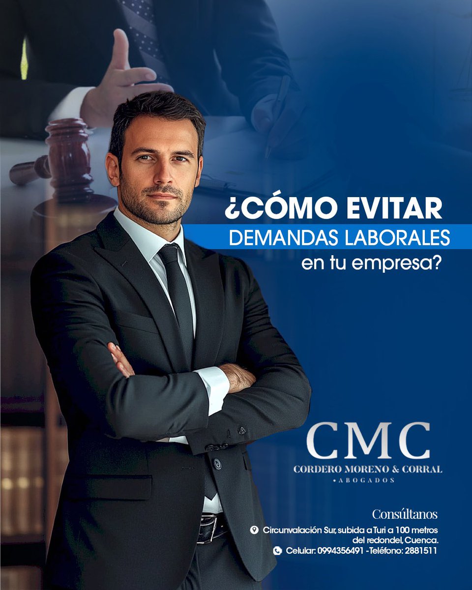 CMCABOGADOSEC's tweet photo. En Ecuador, muchas demandas laborales surgen por errores que pueden prevenirse ⚖️

✔️ Contratos mal elaborados
✔️ Despidos sin sustento legal
✔️ Incumplimiento de beneficios (décimos, vacaciones, afiliación al IESS) https://t.co/NNJ7kgoqCp