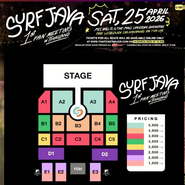 RileyFreeeman's tweet photo. วันเสาร์ที่ 25 เมษายน 2569

สถานที่แสดง
MCC HALL ชั้น 3 เดอะมอลล์ไลฟ์สโตร์ บางแค
Live Streaming by TTM LIVE
RERUN by TTM LIVE

ประตูเปิด
16.00 น.

วันเปิดจำหน่าย
วันเสาร์ที่ 14 มีนาคม 2569, 10:00 น.

ราคาบัตร
5,900 / 4,900 / 3,900 / 3,500 / 3,000 / 2,500 / 2,000 / 1,500 https://t.co/ikCgozgNYS