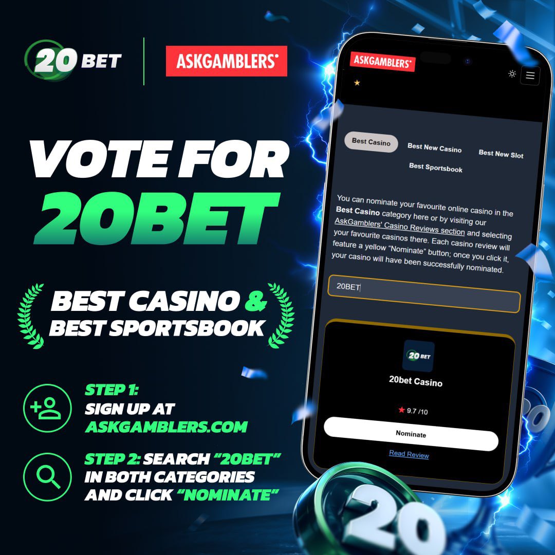 20betOfficial's tweet image. 🔥 Support 20Bet at the AskGamblers Awards

⭐️ Best Casino
⚽️ Best Sportsbook

awards.askgamblers.com/nominate/

Everyone who votes and sends a screenshot of the vote (winners@20bet.com) will receive 10 Free Spins on their account.

🏆 Let’s push 20Bet to the top!

#award #freespins