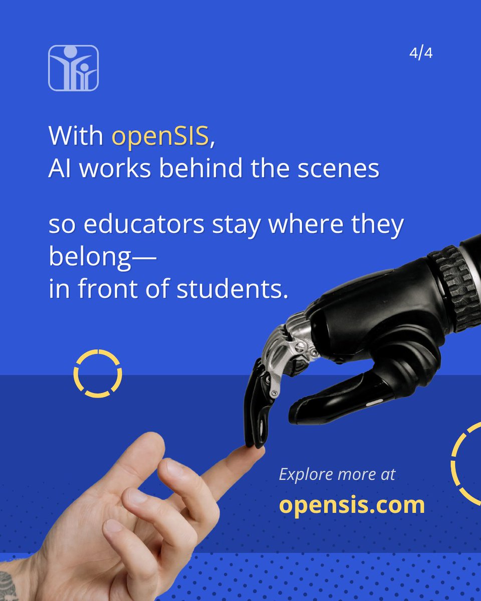 openSIS's tweet photo. Faster workflows.
Less manual work.
Complete visibility.
That’s what AI should actually deliver.
 
With openSIS, everything works seamlessly-
so your team can focus on what matters most: students.
 
openSIS — The AI-powered Student Information System

#openSIS_school_software https://t.co/yilqLuDhiv