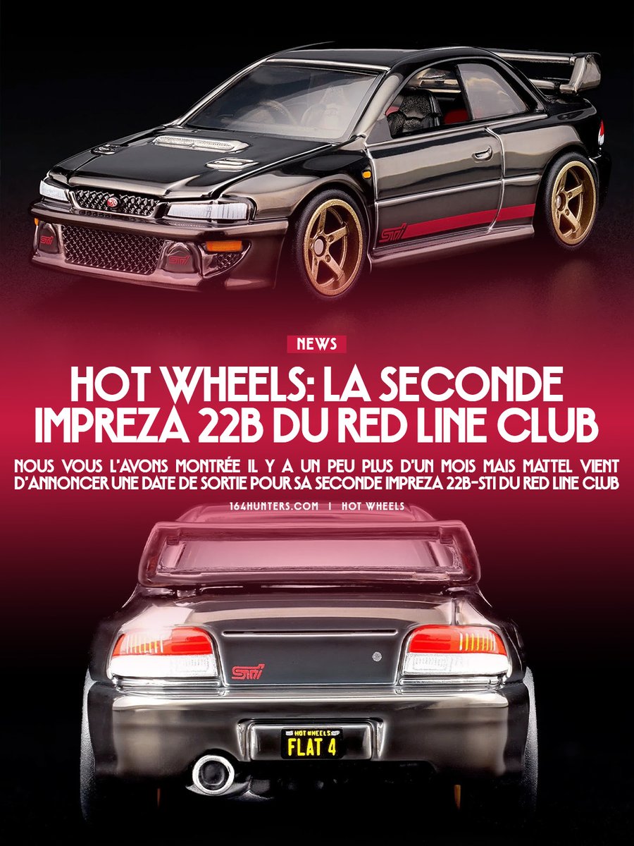 164hunters's tweet photo. 🇫🇷 Hot Wheels : La seconde Subaru Impreza 22B du Red Line Club
🇯🇵 ホットウィール:レッドラインクラブから2台目のスバル・インプレッサ22Bが登場
🇺🇸 Hot Wheels: The second Subaru Impreza 22B from the Red Line Club
---
@MattelCreations #HotWheels #RedLineClub #Subaru #22B https://t.co/6ZpallSLMp