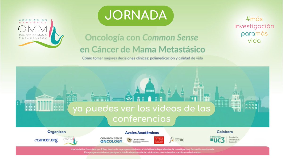 CMMetastasico's tweet photo. El 19 de marzo, en Madrid, organizamos junto a @ecancer_espanol la jornada “Oncología con Common Sense en CMm”, que contó con una excelente participación en formato híbrido (presencial y online)
#CáncerMamaMetastásico #AECMM #MásInvestigaciónParaMásVida
👇
https://t.co/rrgvdg2tjR https://t.co/jgOCBHXifU
