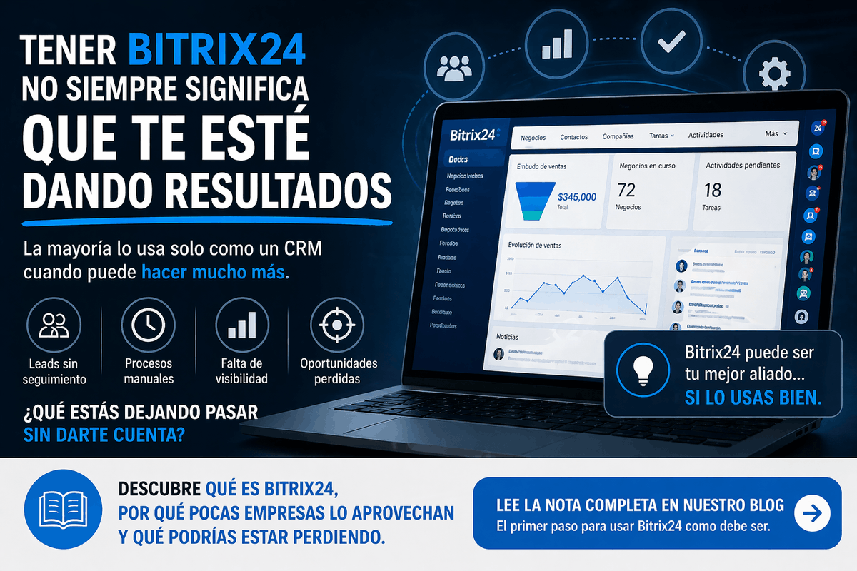 realnetsa's tweet photo. ¿Tienes @bitrix24 o cualquier #CRM… pero no te está dando resultados?

Entonces no es la herramienta… es cómo la estás usando.
👉 Descubre por qué: https://t.co/cuM2SZ5SZD https://t.co/0TAlUaE0km