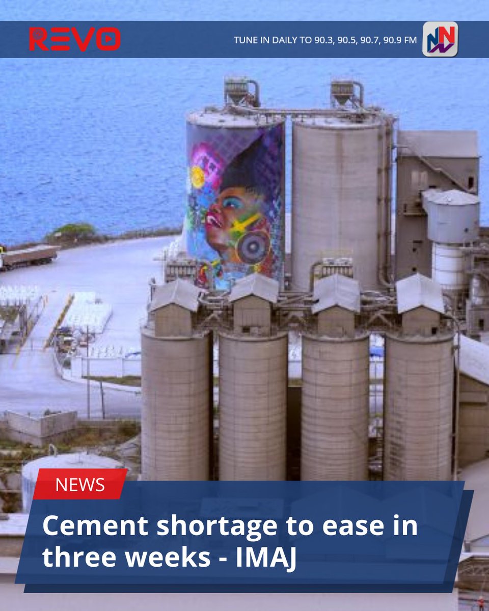 The shortage of cement currently constraining the pace of construction activity across the country is set to ease in the next three weeks. That's according to the Incorporated Masterbuilders Association of Jamaica, IMAJ.

READ MORE HERE: revonews.ai/news/cement-sh…