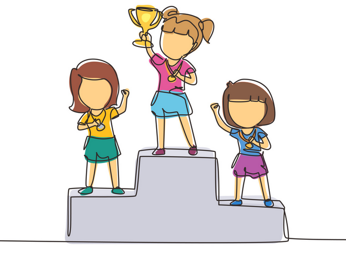 1. Vet aquí la publicació de #boncatalà del 24 d'abril. Serà un enfilall de dues unitats:

Sovint hom lliura un trofeu a l'esportista o un grup d'esportistes que guanya un torneig, una competició, un campionat, etc.

I, quan rep aquest trofeu, l'aixeca amb goig +